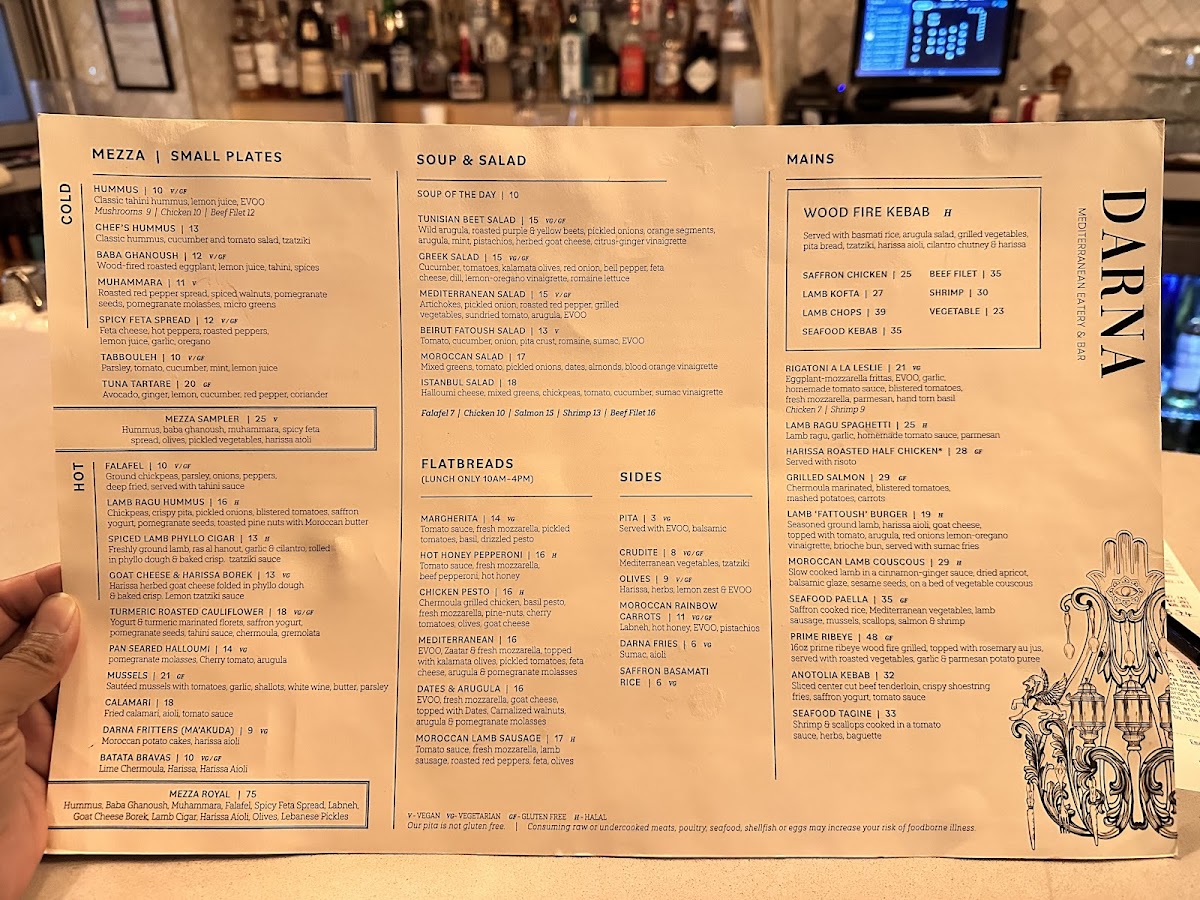 Darna Mediterranean Eatery Menu - Image 1